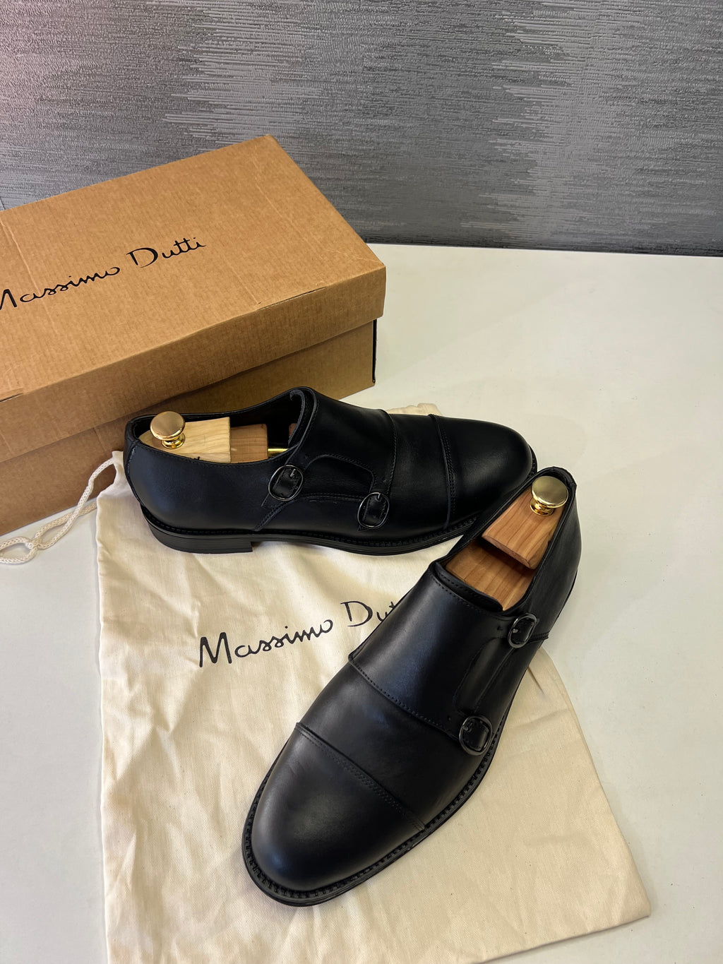 Doubles boucles cuir noir