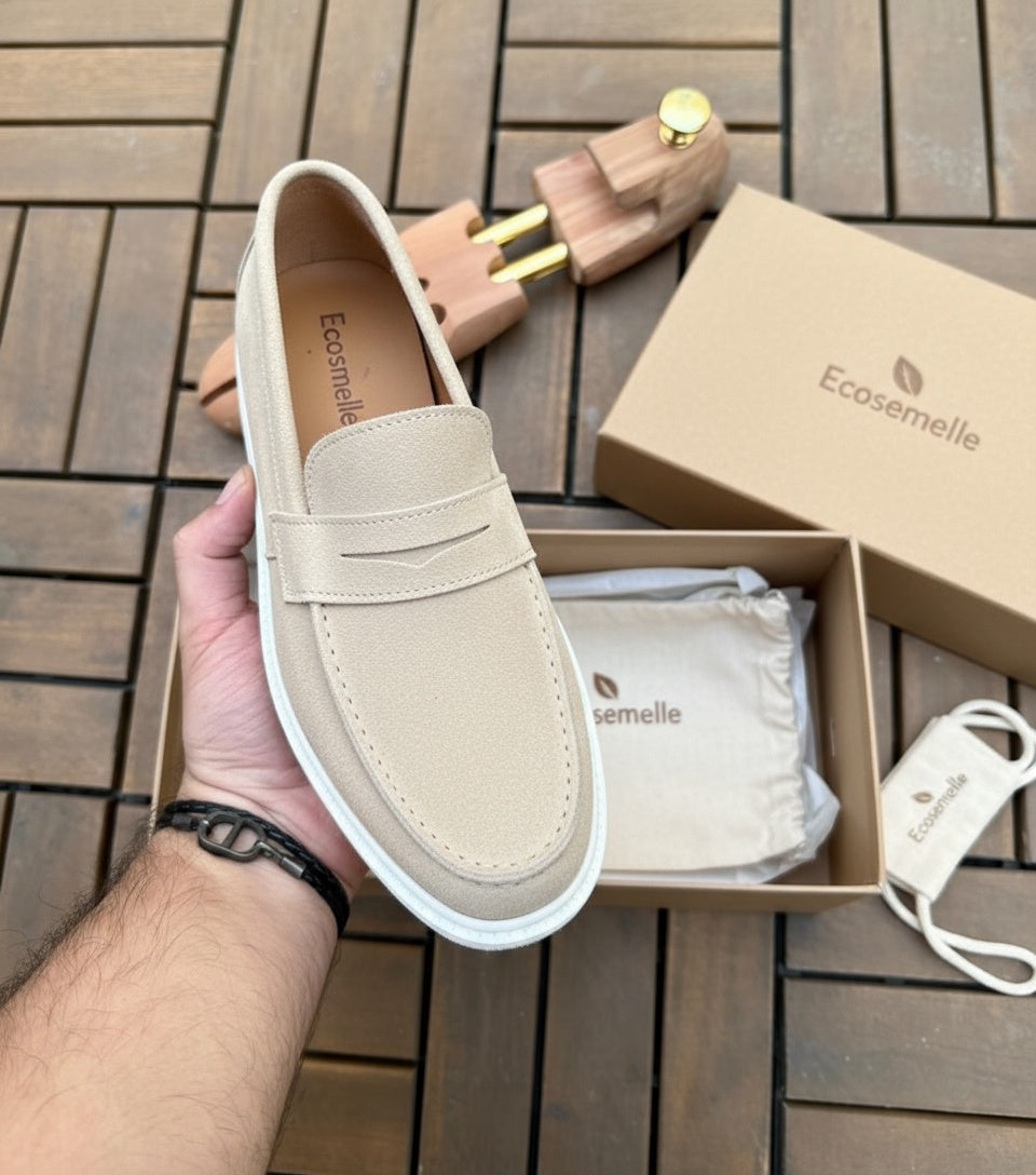 Mocassin beige daim